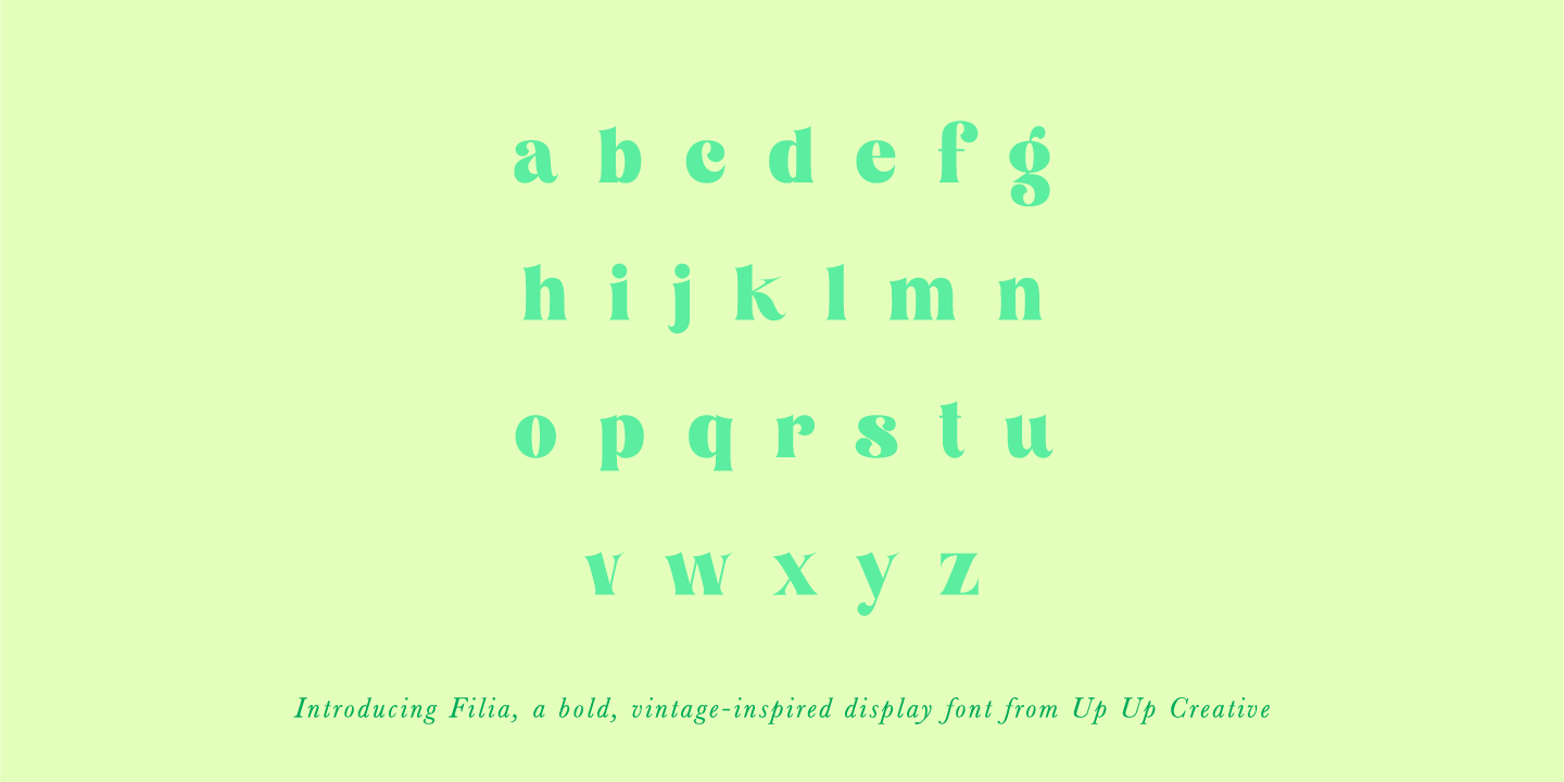 Пример шрифта Filia Regular